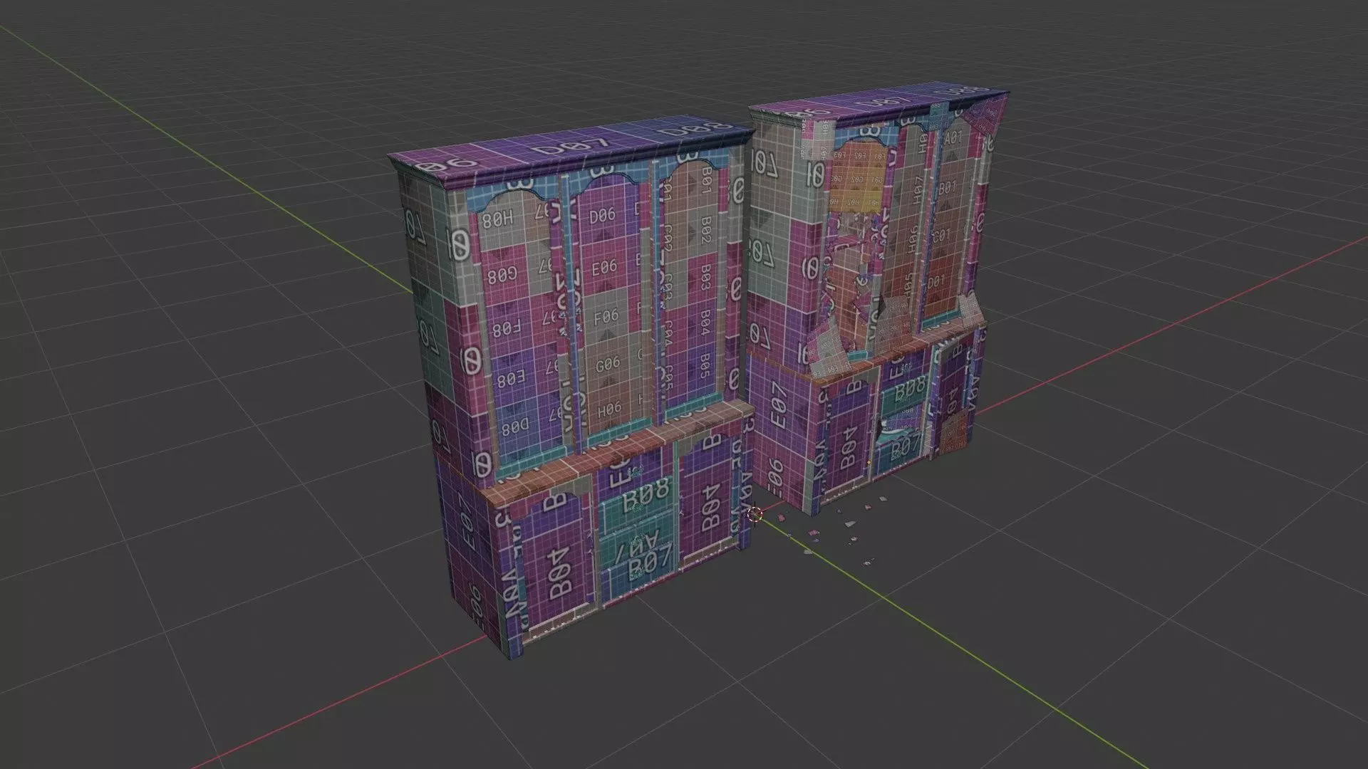 Old Hutch - New and Damaged Low-poly 3D model_14