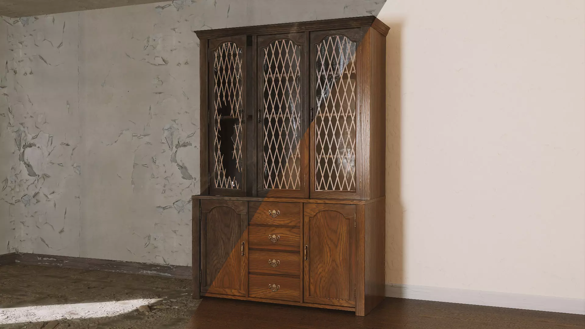 Old Hutch - New and Damaged Low-poly 3D model_1