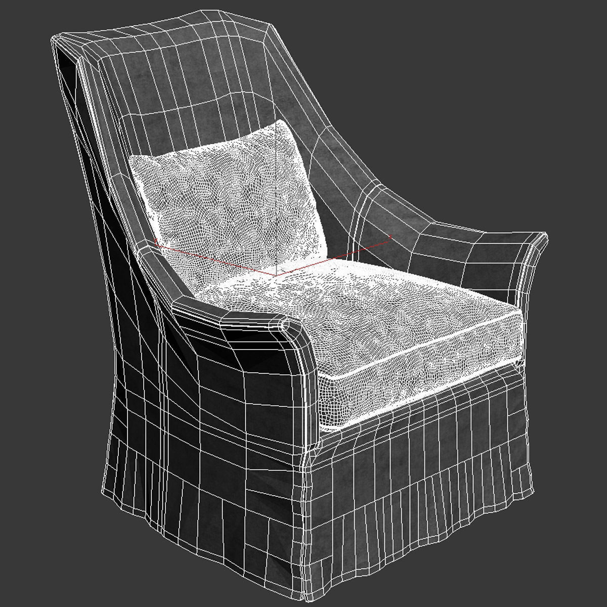 Verellen furniture Melody Wing Chair 3D model_6