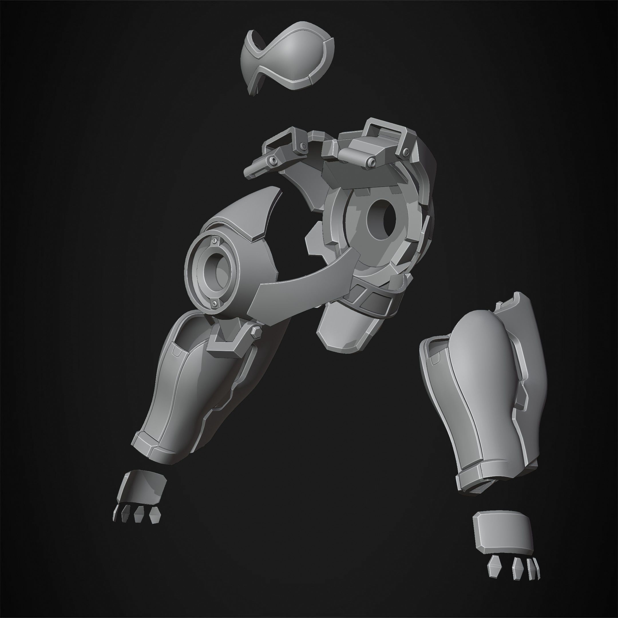 Overwatch Tracer Amor and Mask for Cosplay 3D print model_12