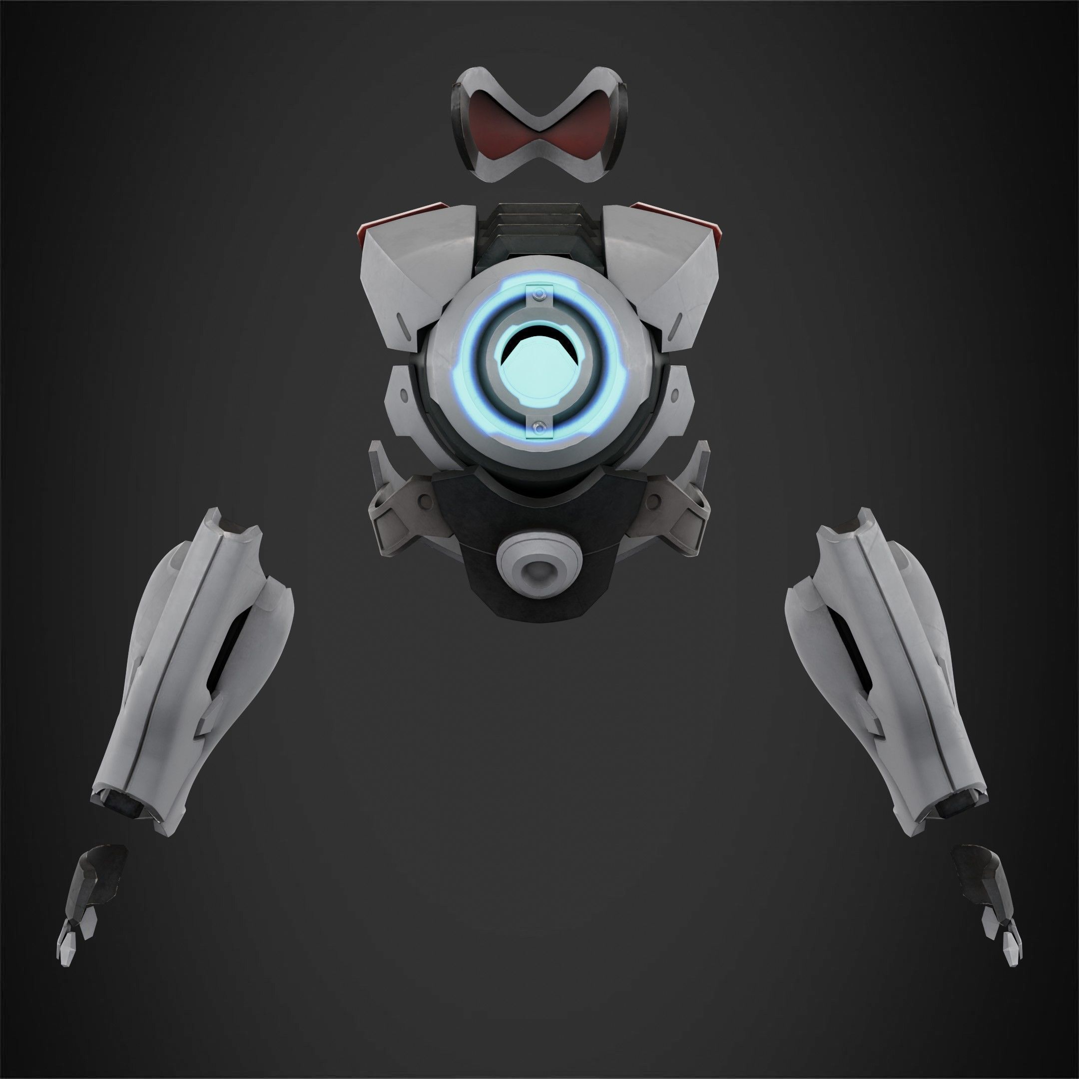 Overwatch Tracer Amor and Mask for Cosplay 3D print model_6
