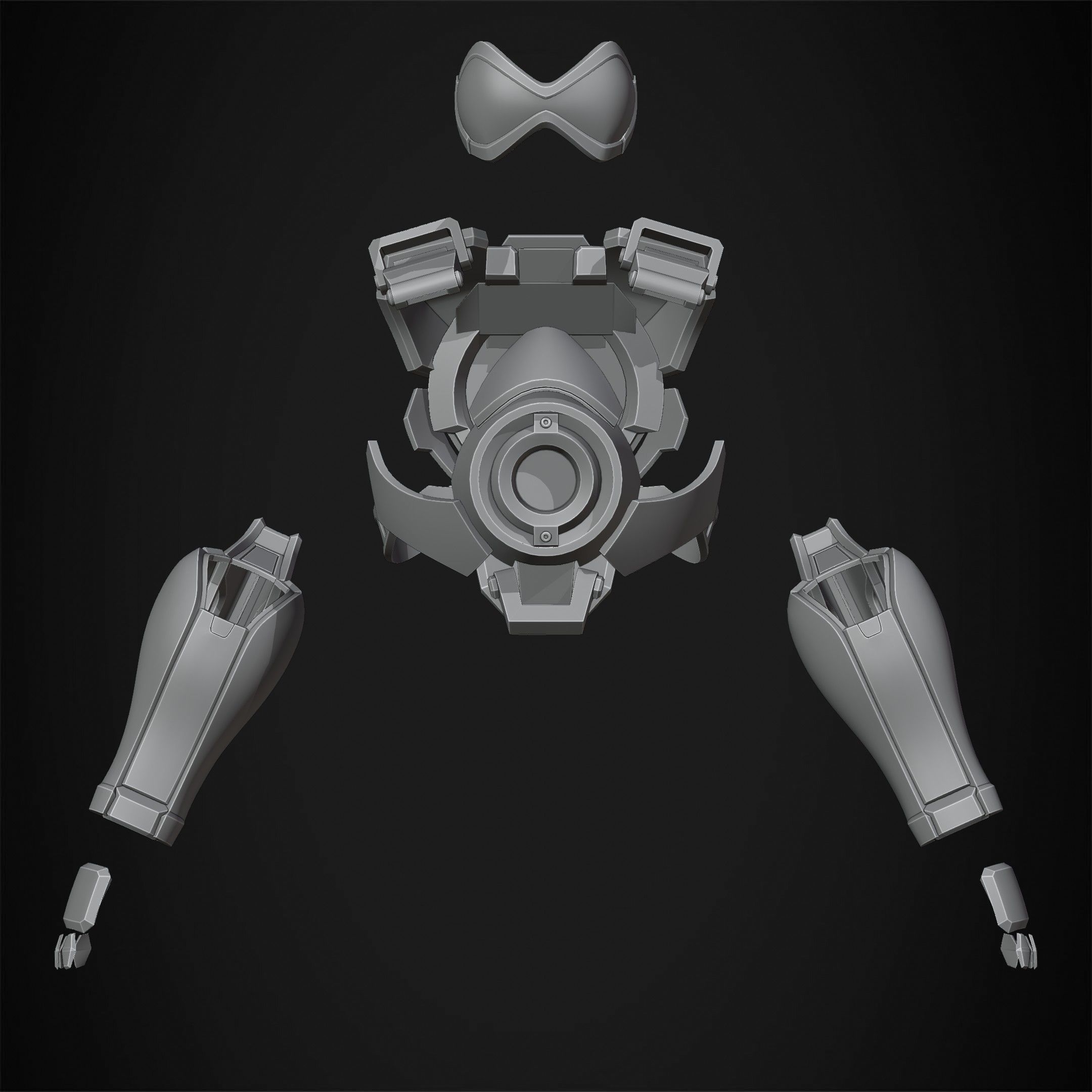 Overwatch Tracer Amor and Mask for Cosplay 3D print model_10