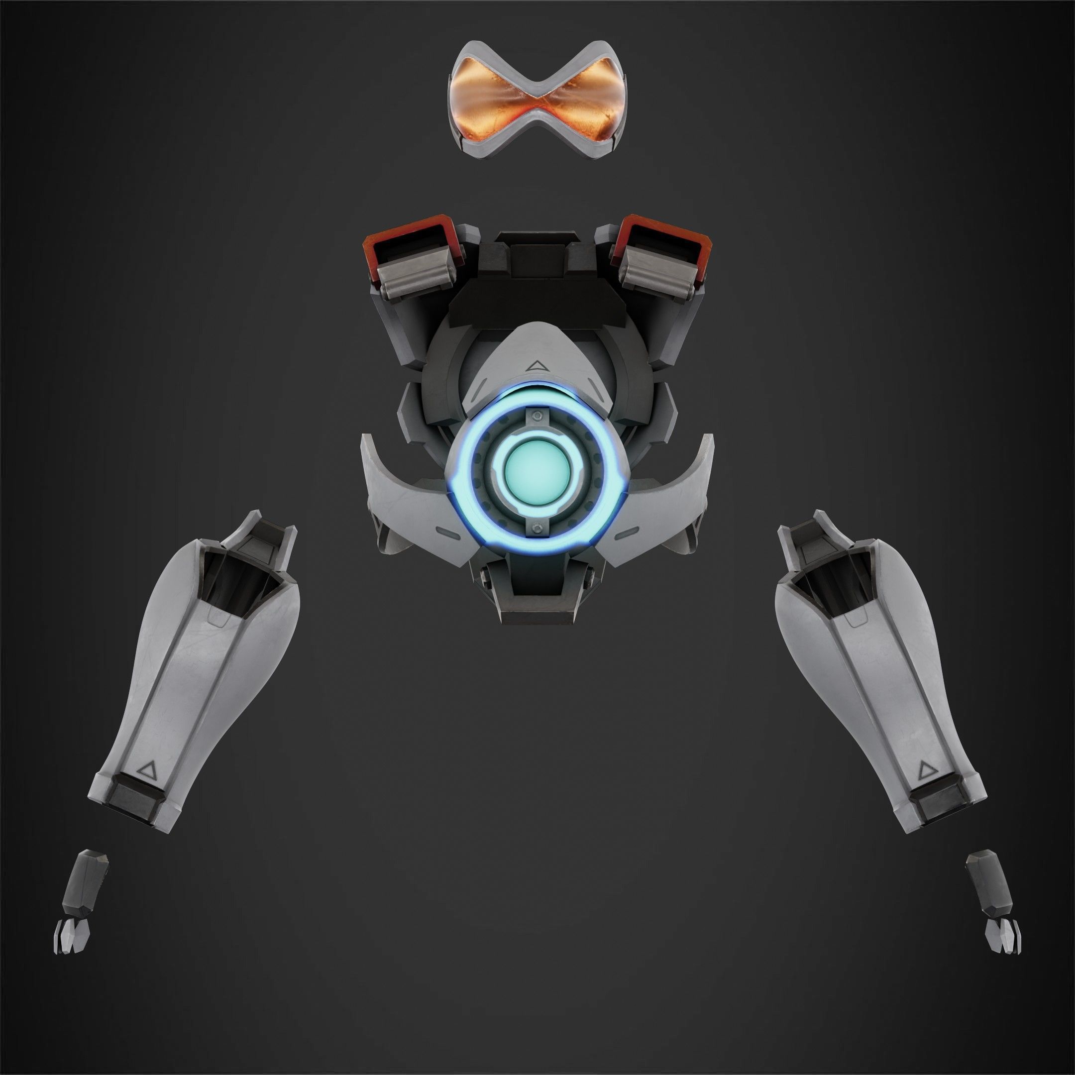 Overwatch Tracer Amor and Mask for Cosplay 3D print model_2