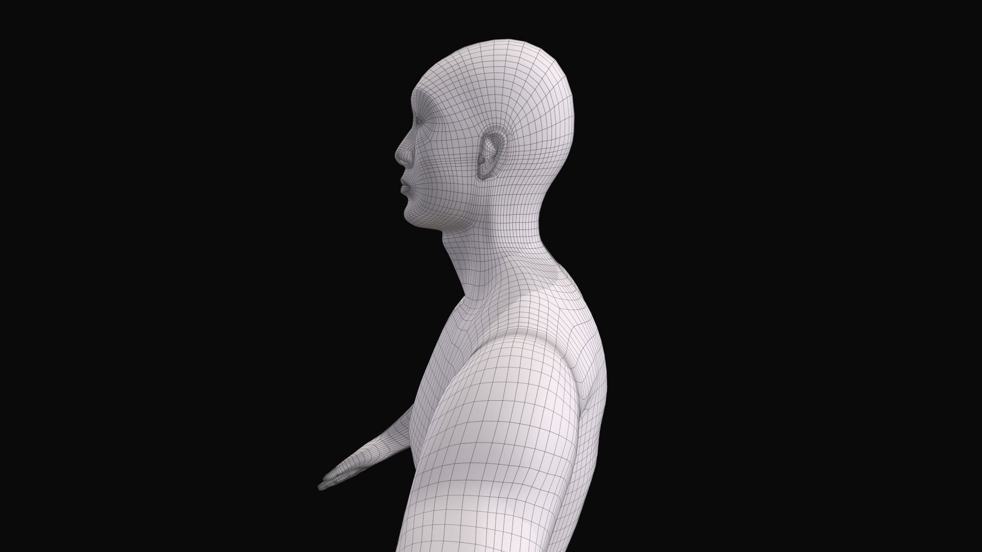 Male Base Mesh 3D model_3