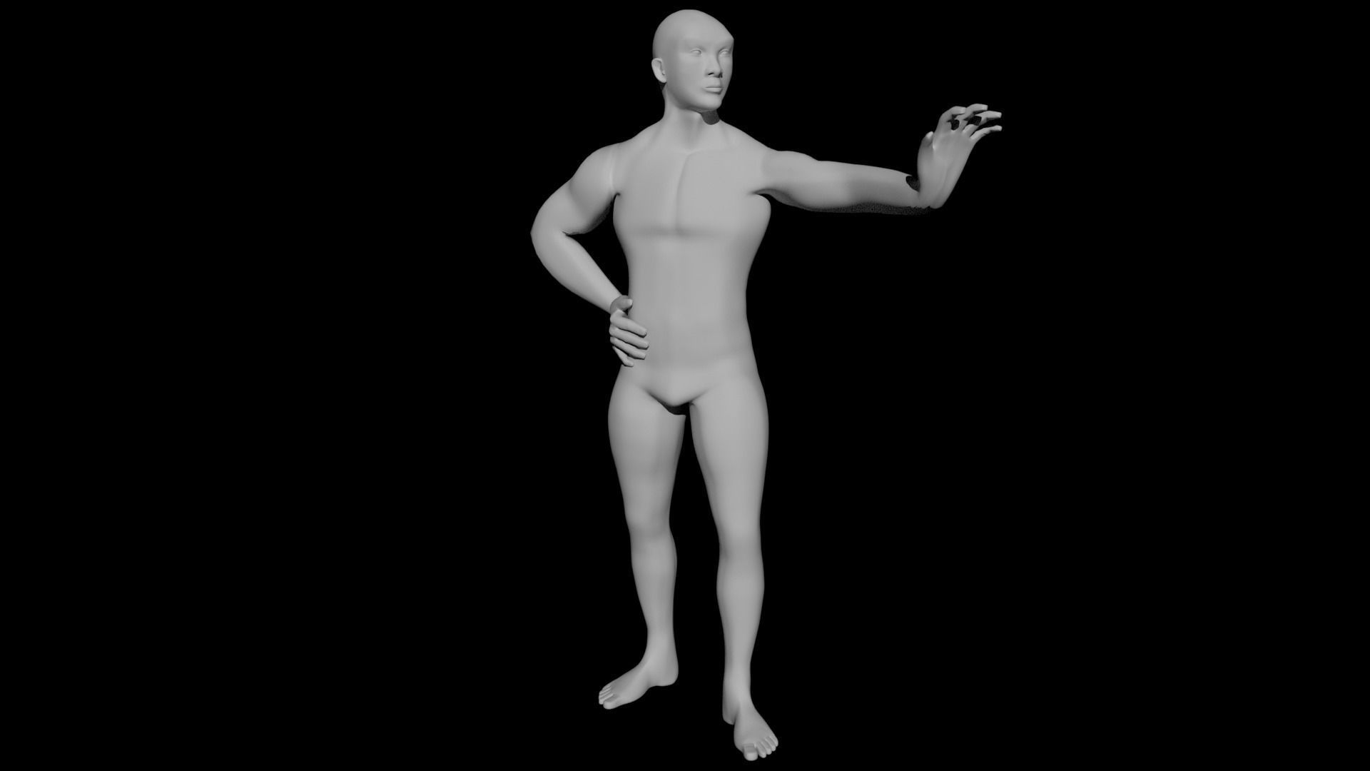 Male Base Mesh 3D model_11