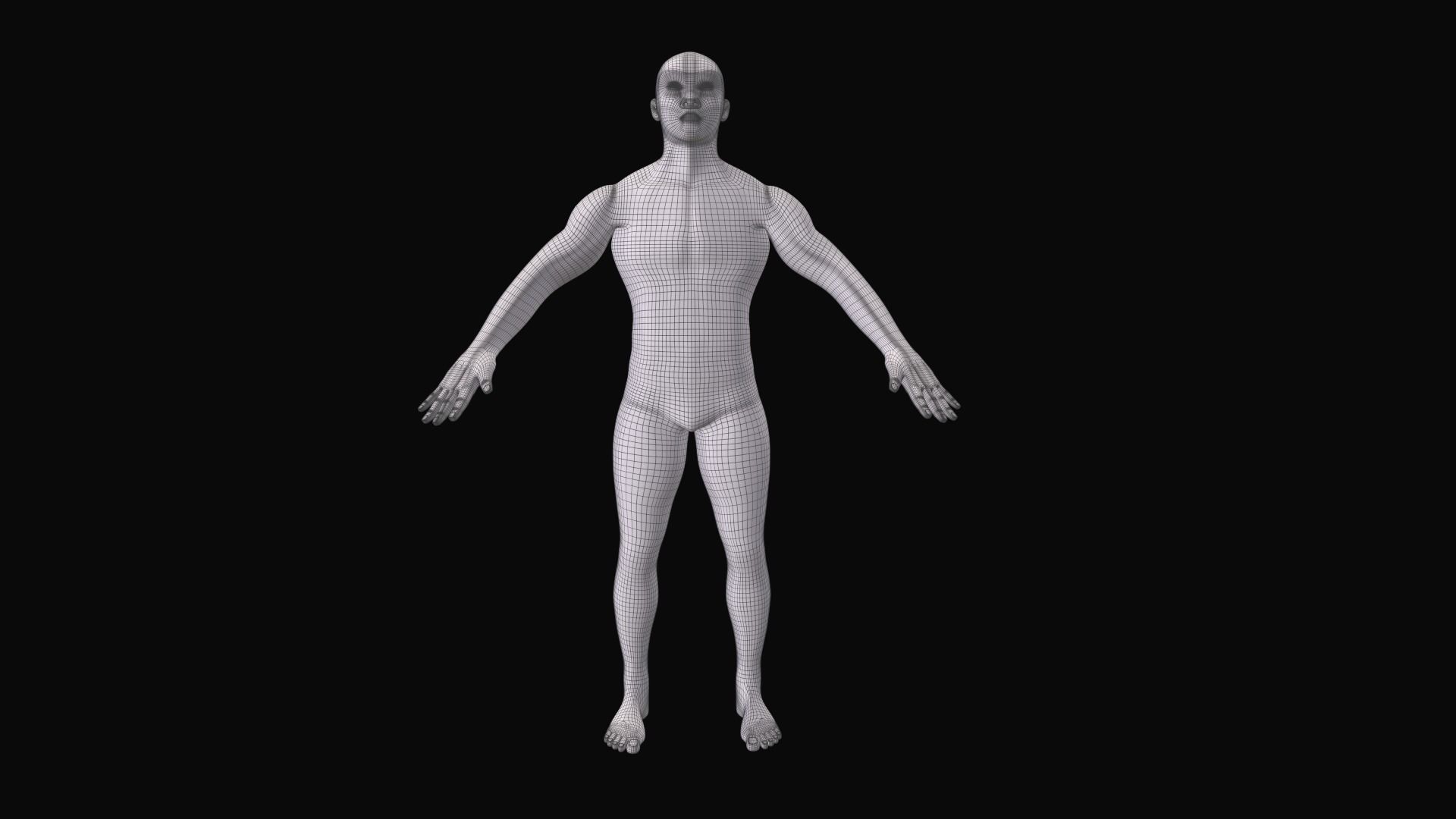 Male Base Mesh 3D model_1