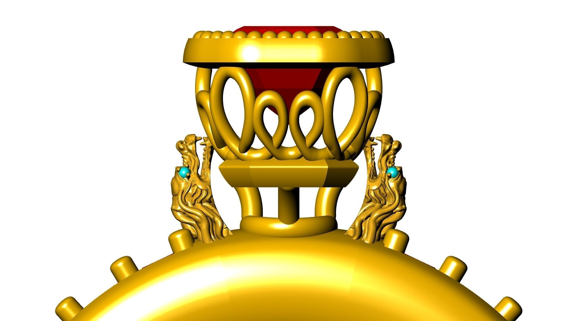 TROPHY EMERALD RING STL VERIFIED 3D print model_17