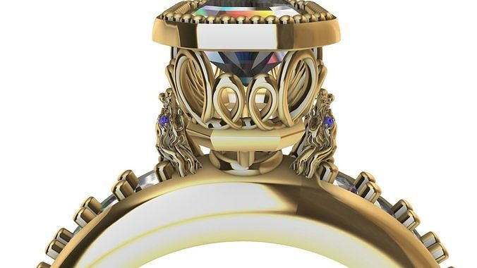TROPHY EMERALD RING STL VERIFIED 3D print model