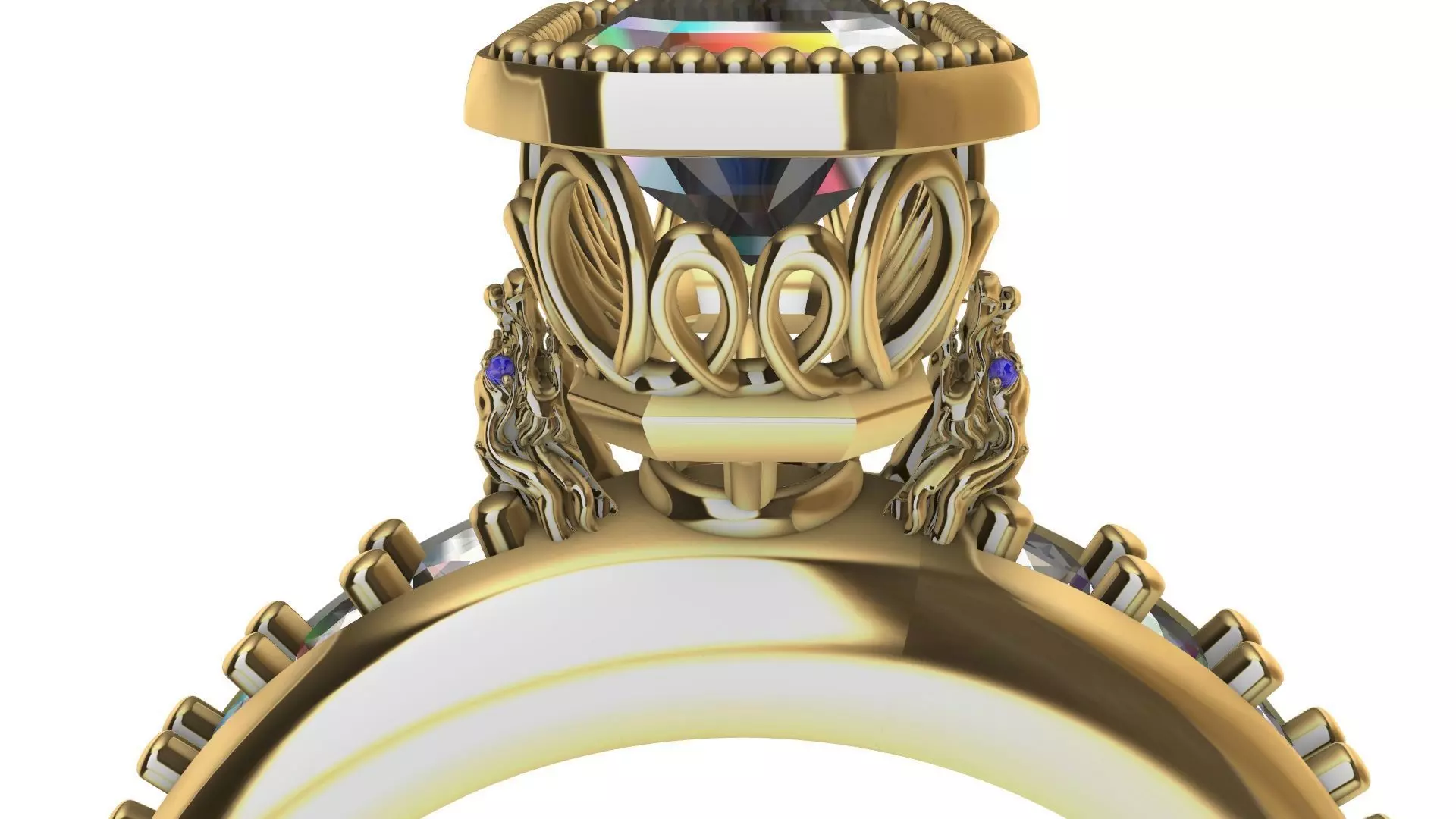 TROPHY EMERALD RING STL VERIFIED 3D print model_0