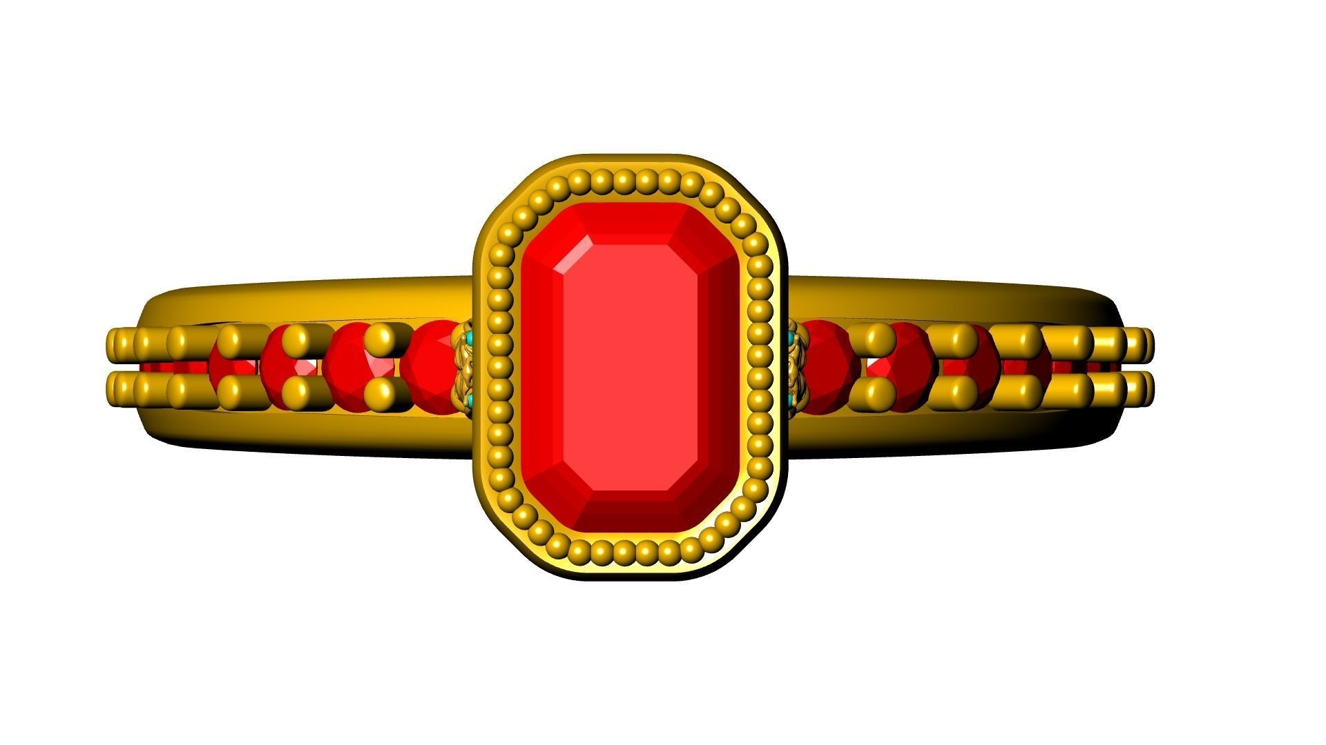 TROPHY EMERALD RING STL VERIFIED 3D print model_19