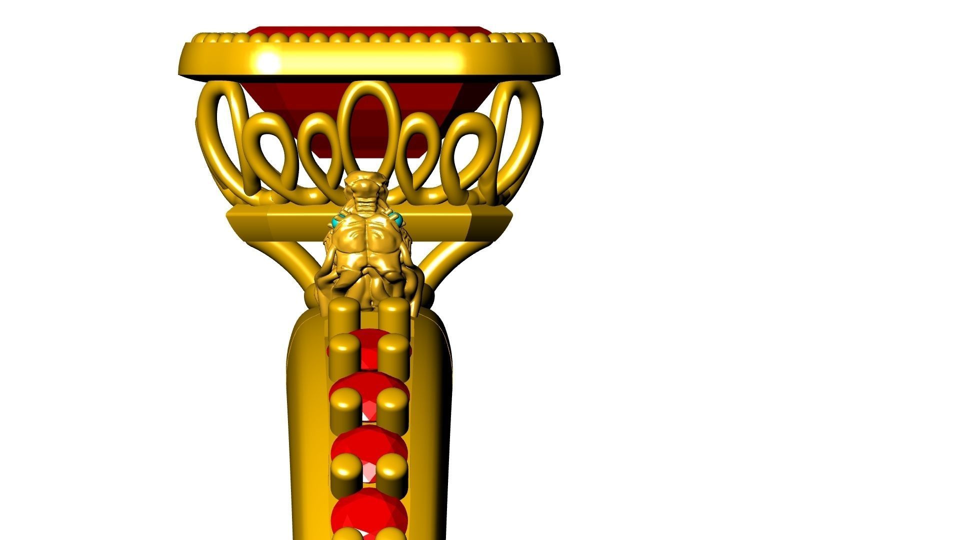 TROPHY EMERALD RING STL VERIFIED 3D print model_18