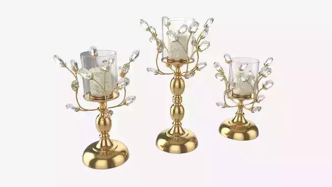 Golden Candle Holders