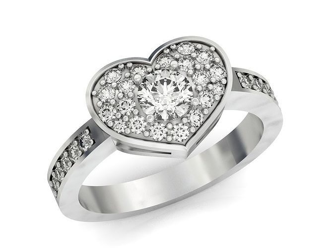 Heart   Ring  3D print model