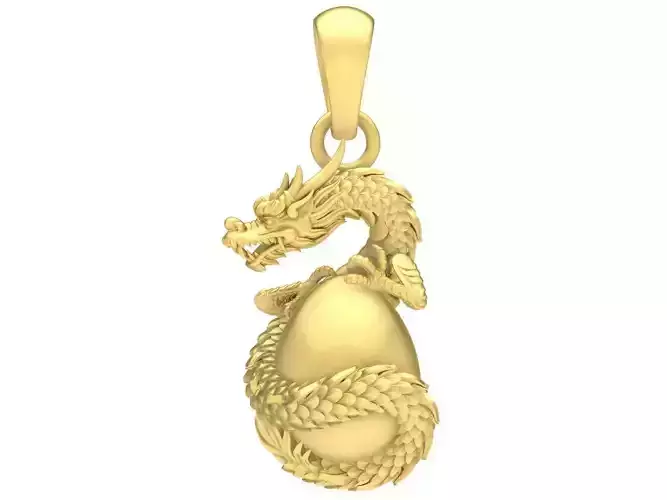 fengshui chinese mother dragon keep egg pendant 3668