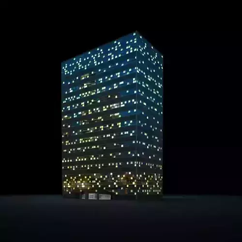 Dark Metal Rectangular Skyscraper