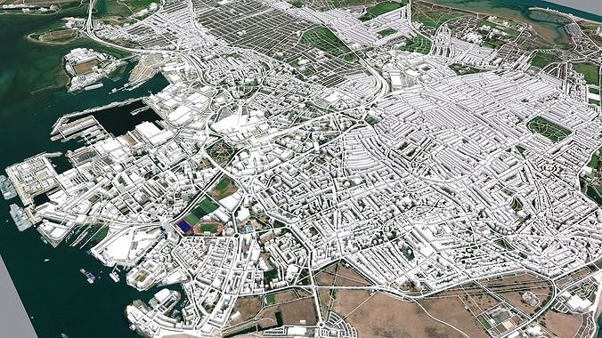 Cityscape Southampton Hampshire United Kingdom 3D model 4