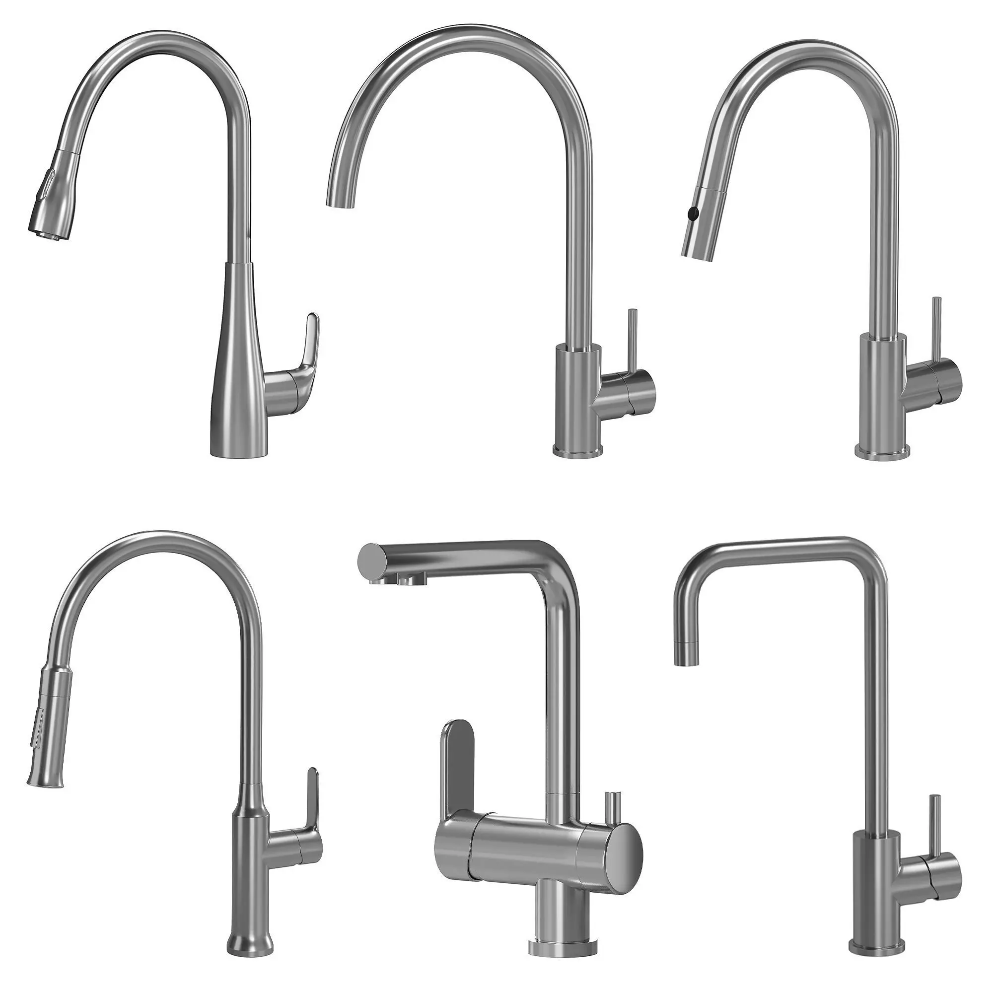 faucet set 6 models 3D model_0