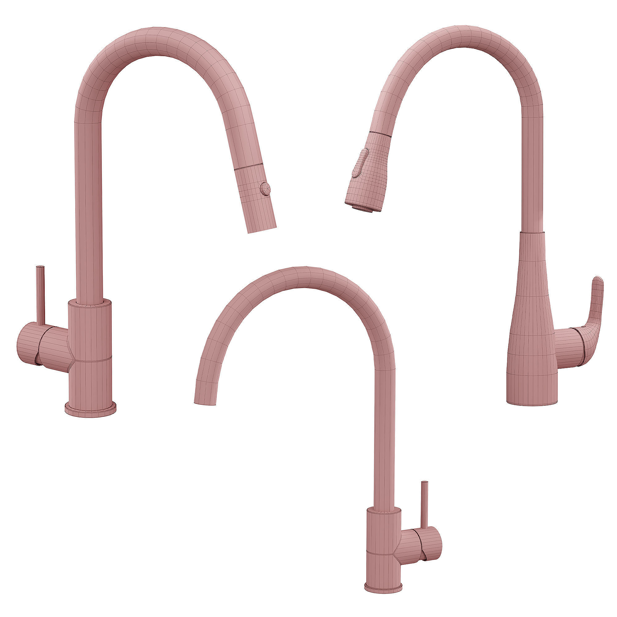 faucet set 6 models 3D model_7