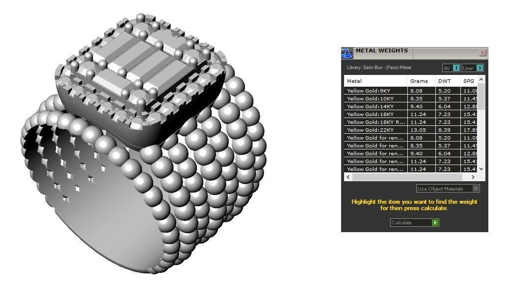 Jewelry ring 375 3D print model_7
