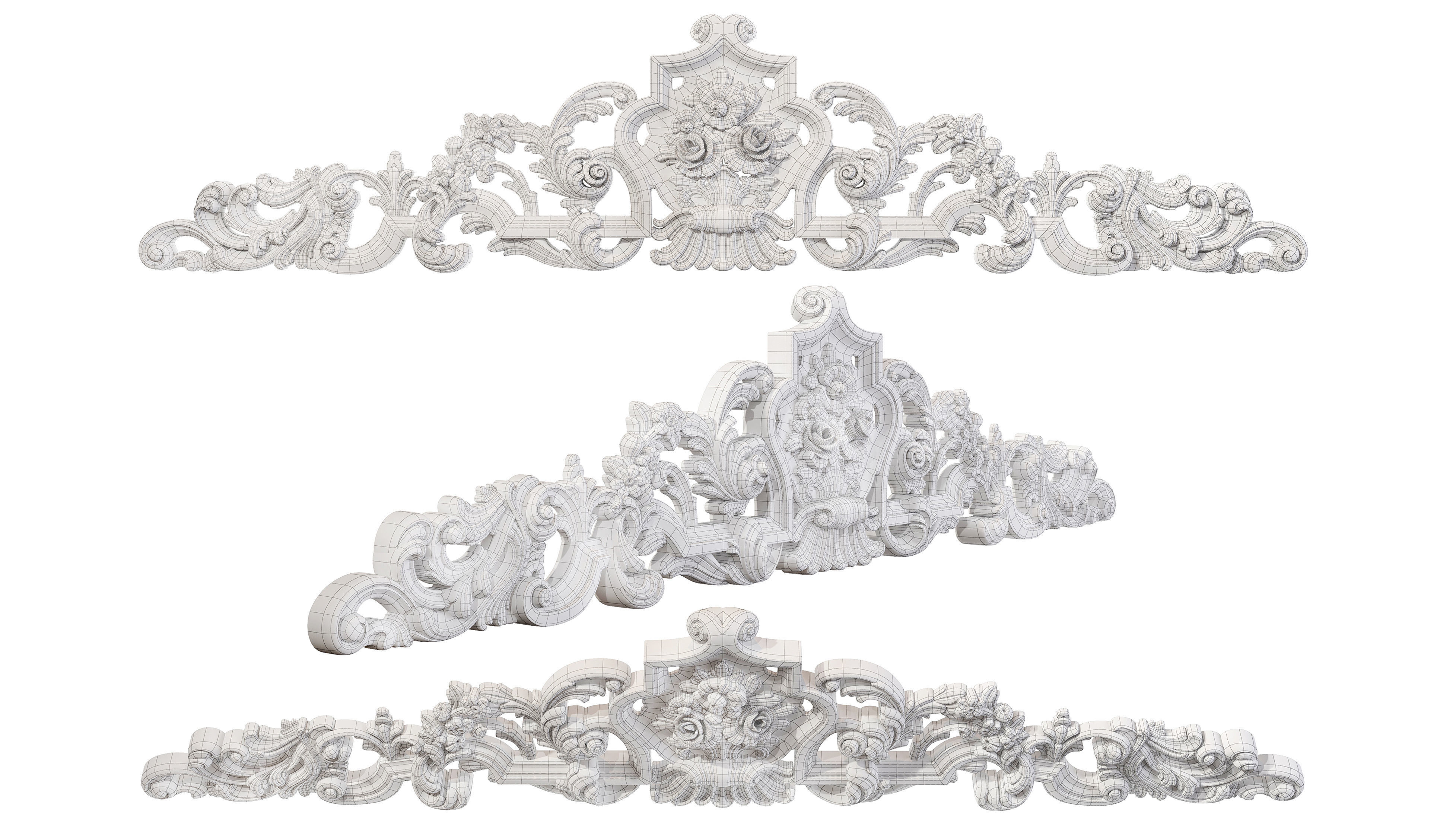 Classic carved 186 3D model_5