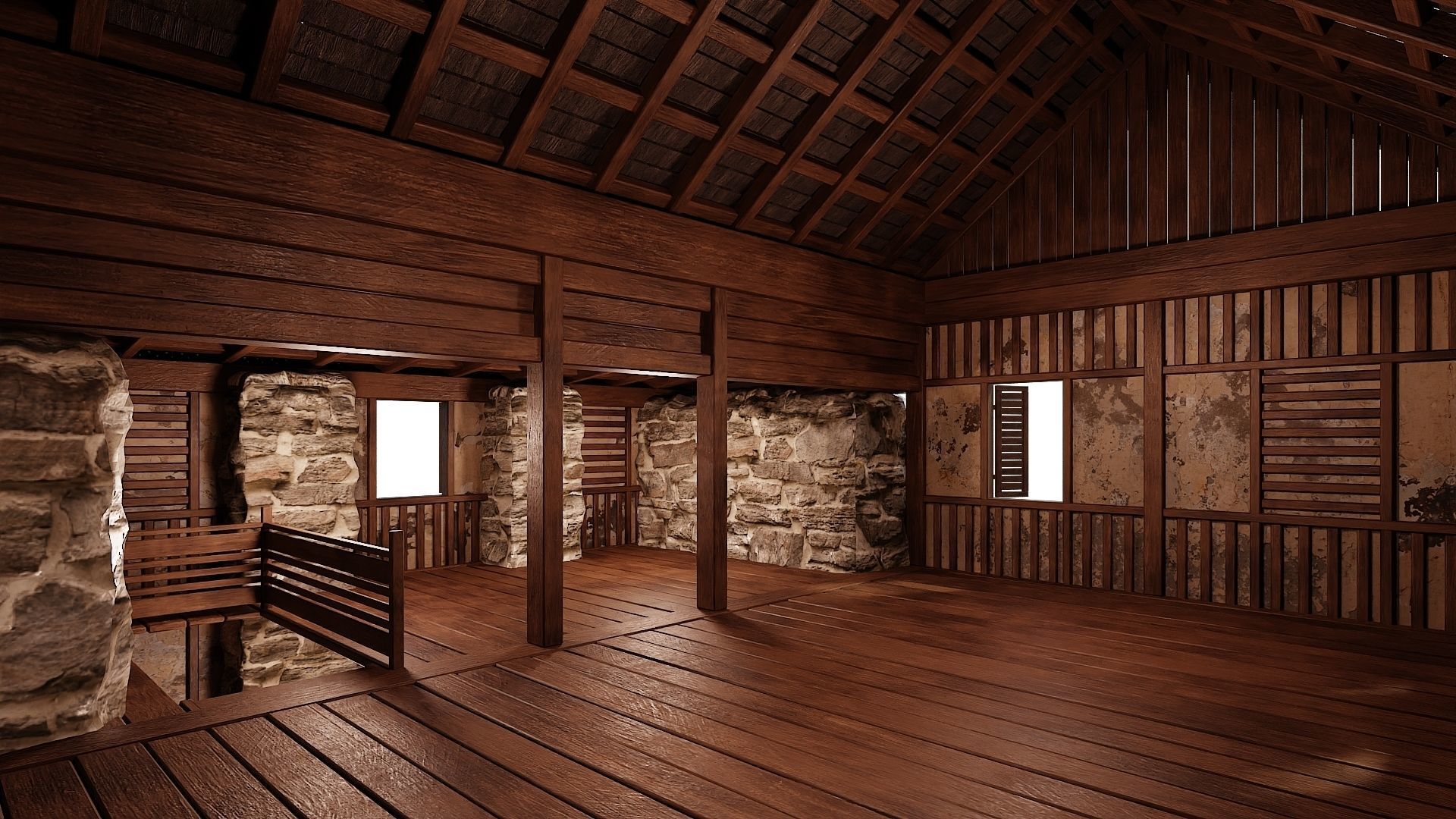Old Medieval Building House 4K Textures GameReady 57 Low-poly 3D model_5