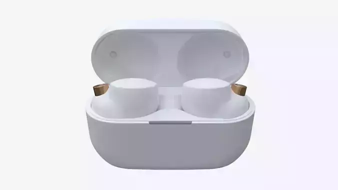SONY Wireless Earbuds WF-1000XM4 white 3D model