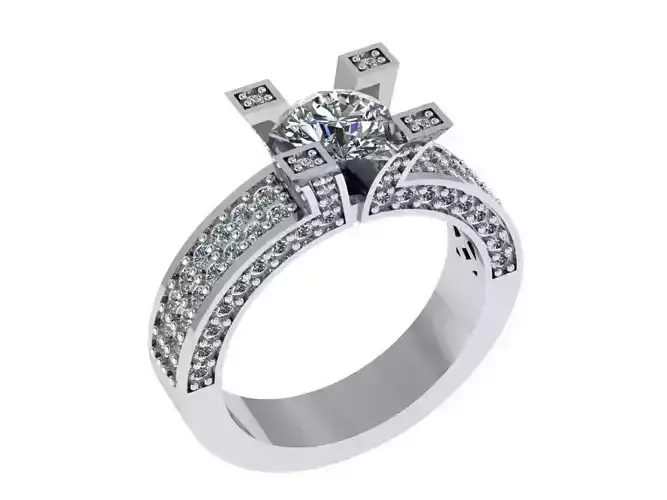 unique ring with diamonds 0046