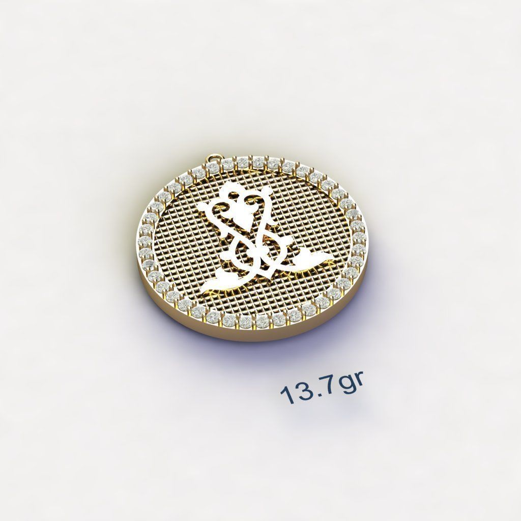 18 Arabesque pendants 3D model_4