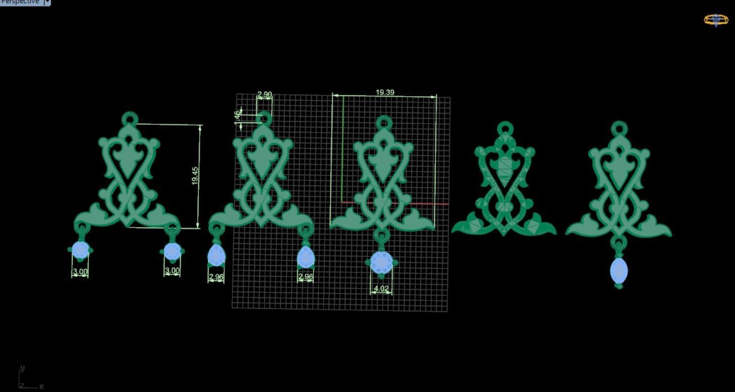 18 Arabesque pendants 3D model_16