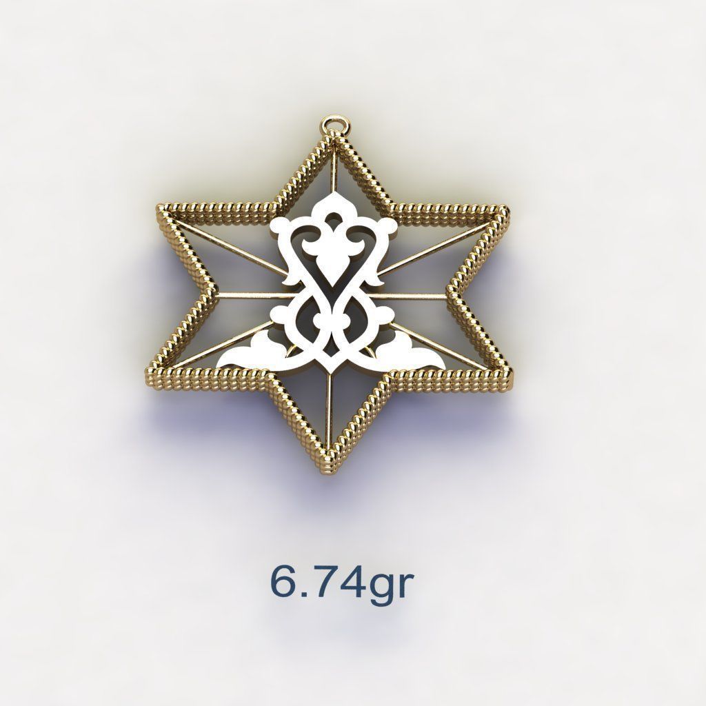 18 Arabesque pendants 3D model_2