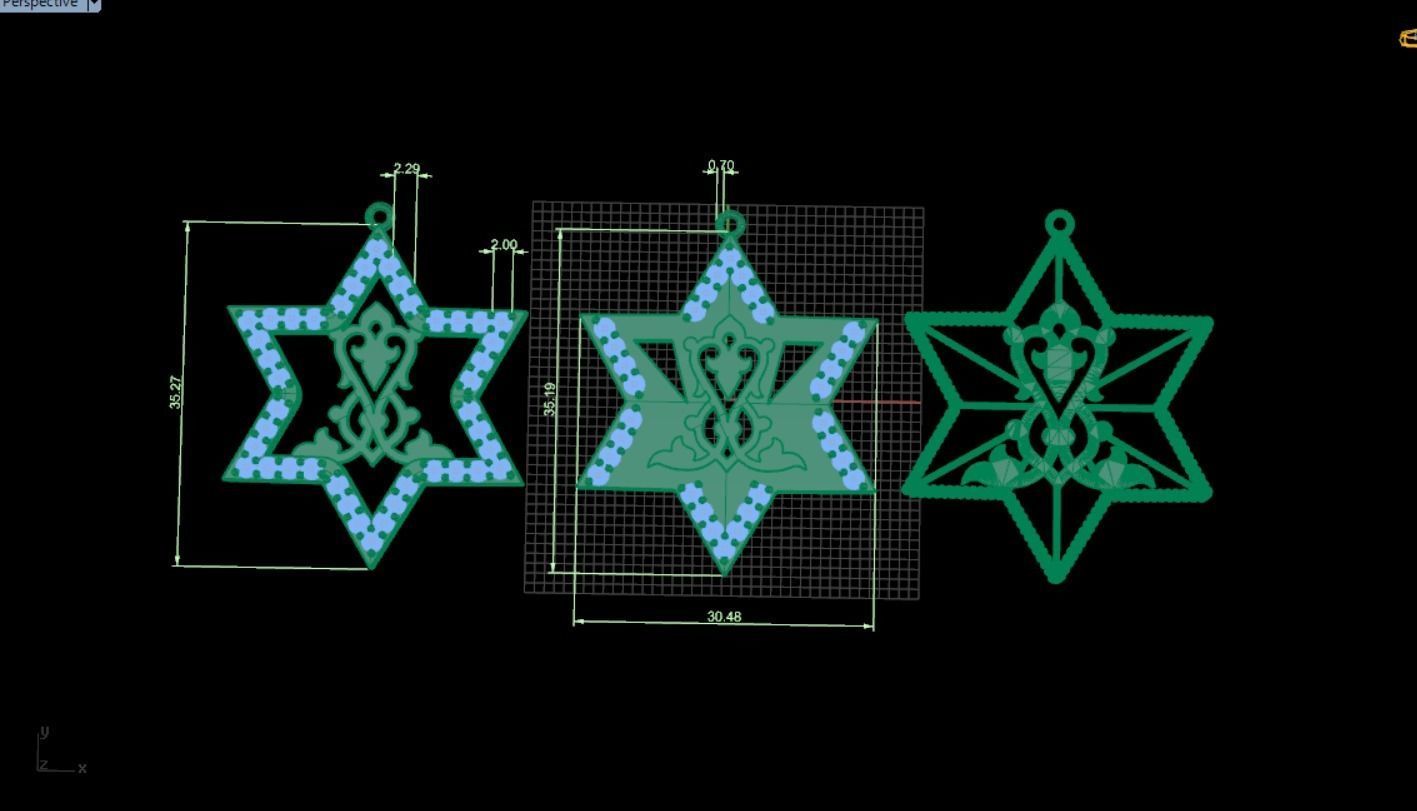 18 Arabesque pendants 3D model_15