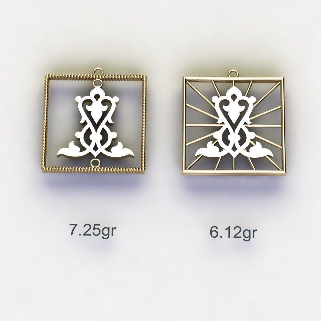 18 Arabesque pendants 3D model_7