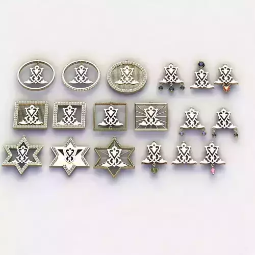 18 Arabesque pendants 