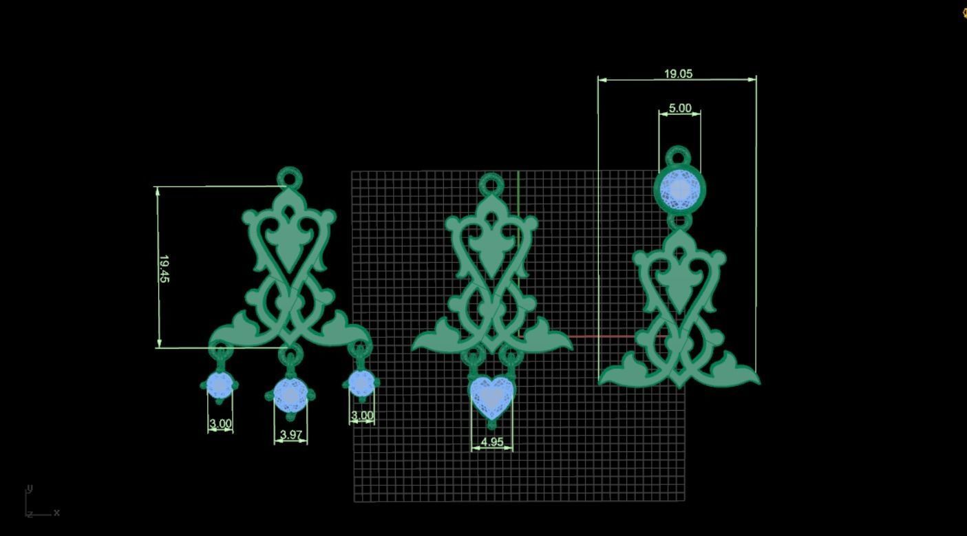 18 Arabesque pendants 3D model_13