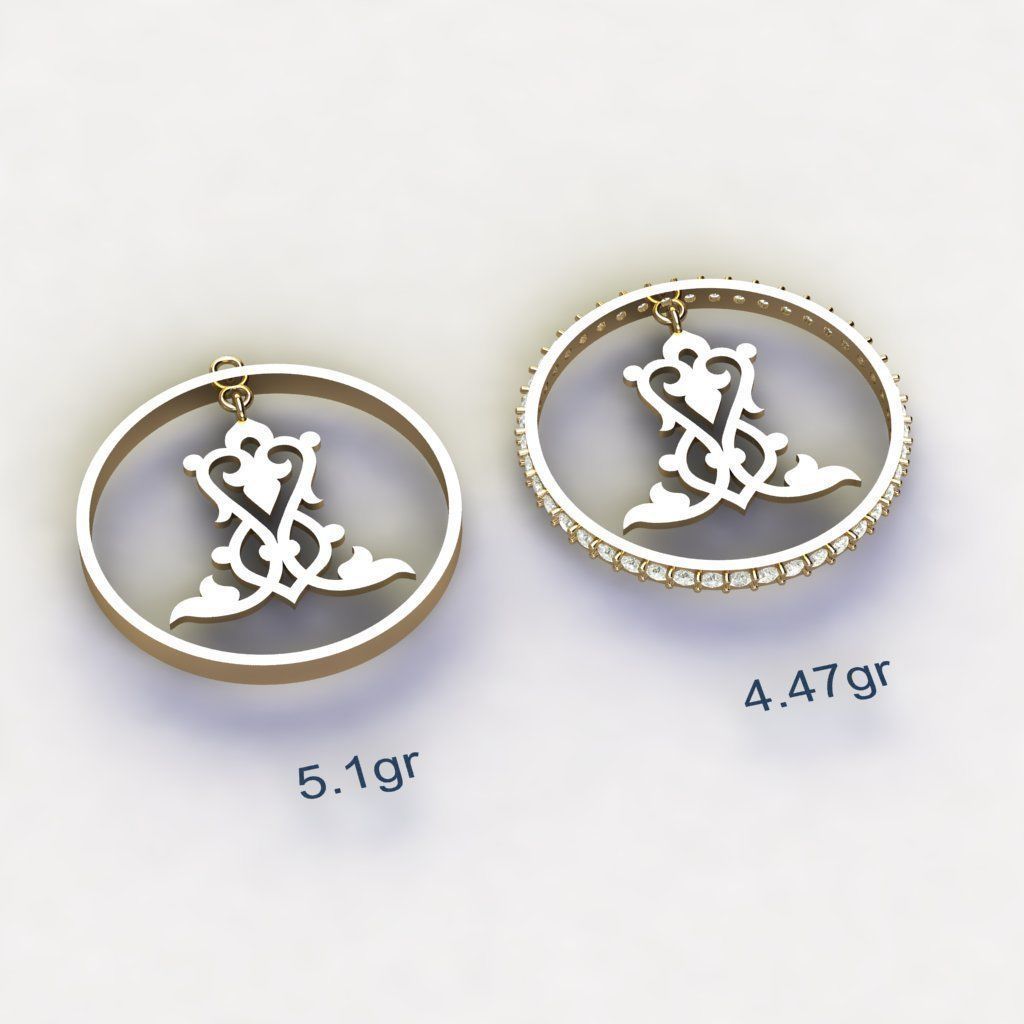 18 Arabesque pendants 3D model_8