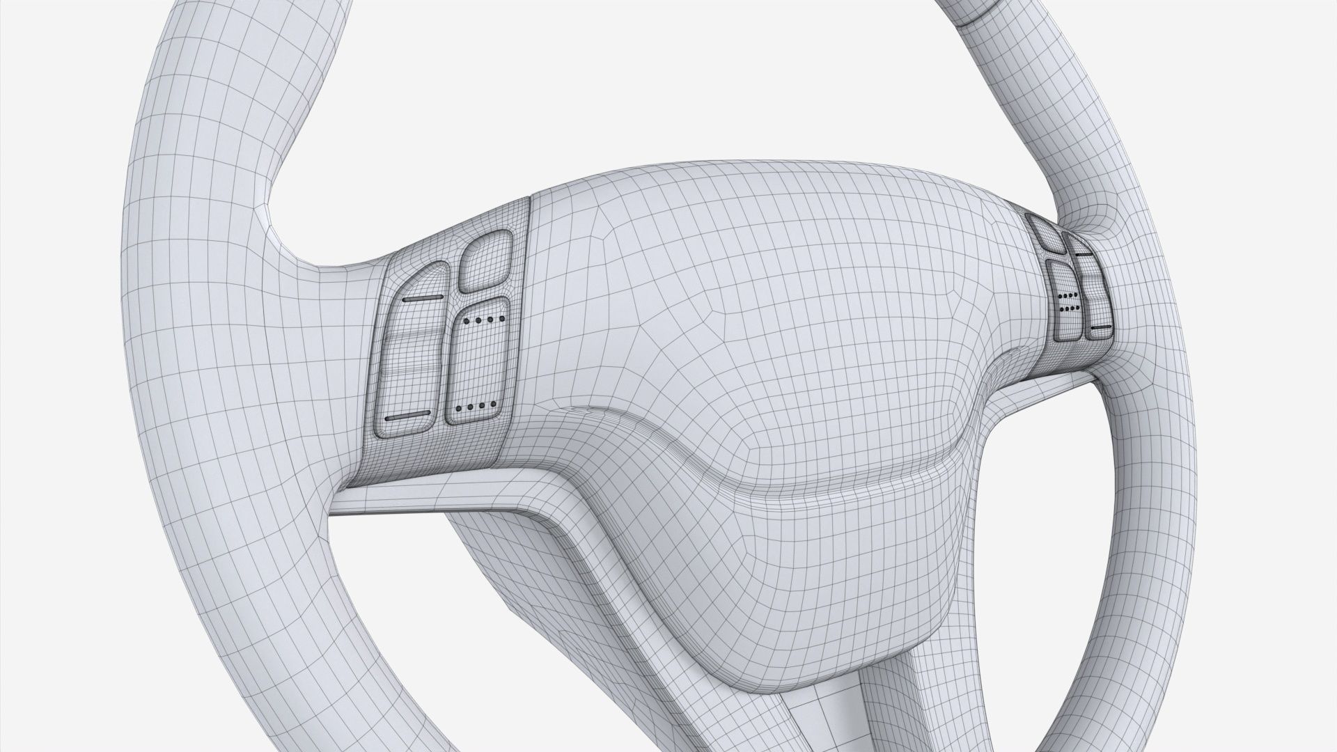 Steering wheel 3D model_7