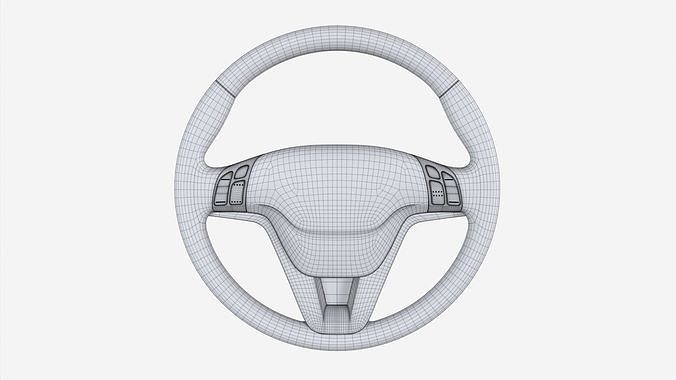 Steering wheel 3D model 7