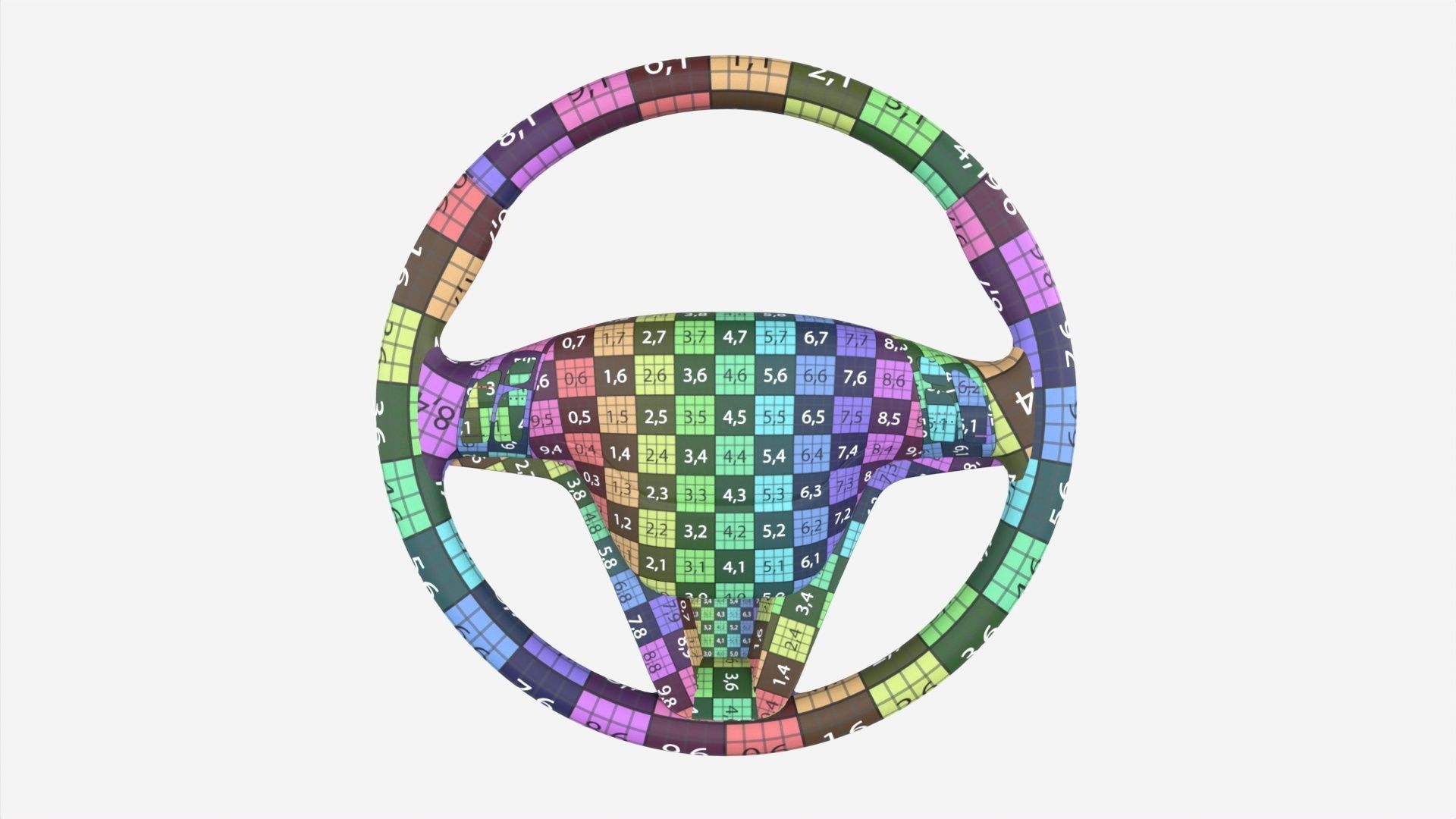 Steering wheel 3D model_9