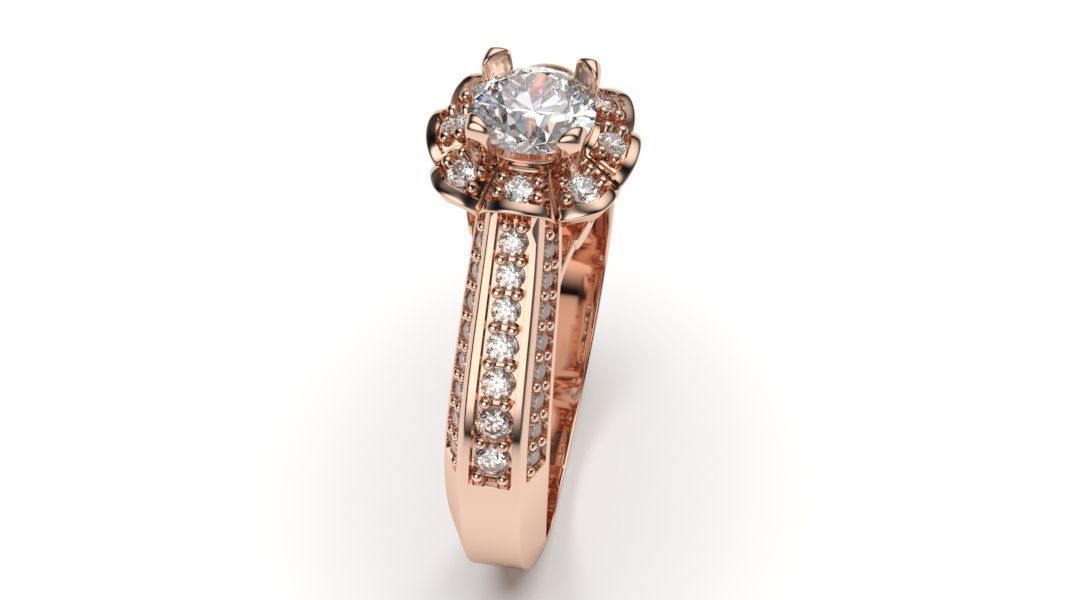 solitaire with ring sizes  8 part  S21 3D print model_4