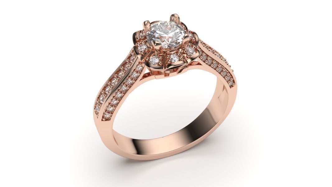 solitaire with ring sizes  8 part  S21 3D print model_2