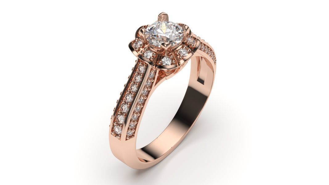 solitaire with ring sizes  8 part  S21 3D print model_11