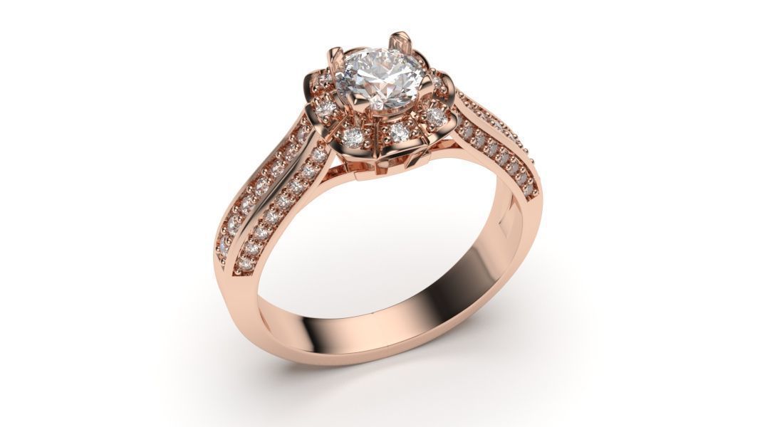 solitaire with ring sizes  8 part  S21 3D print model_6