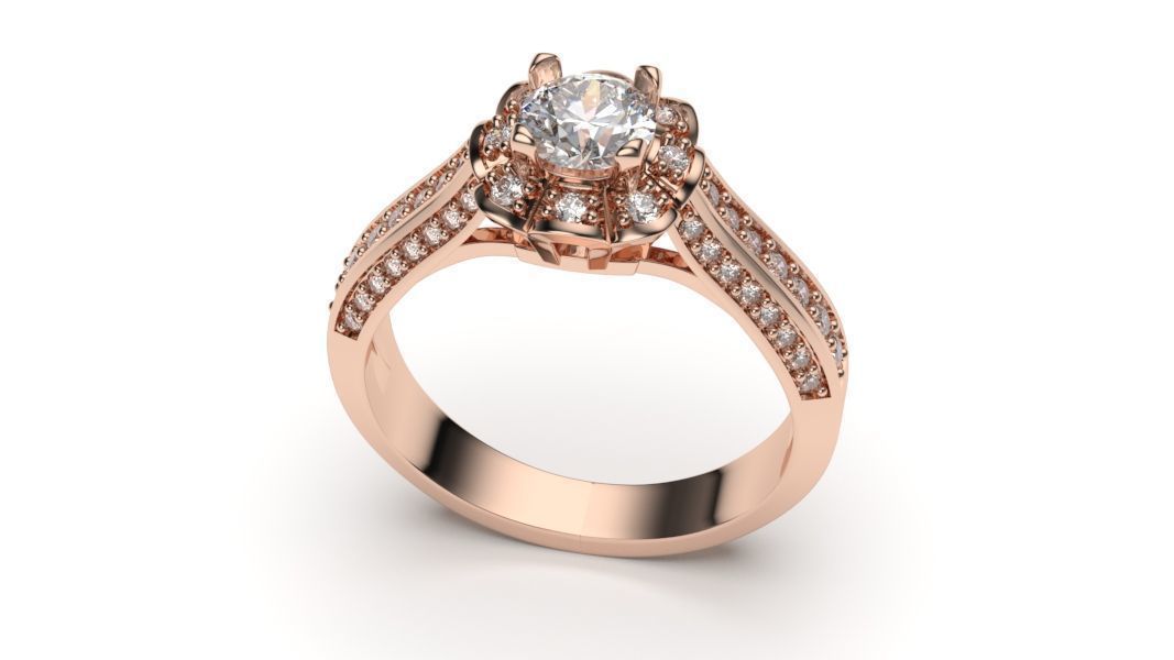 solitaire with ring sizes  8 part  S21 3D print model_7