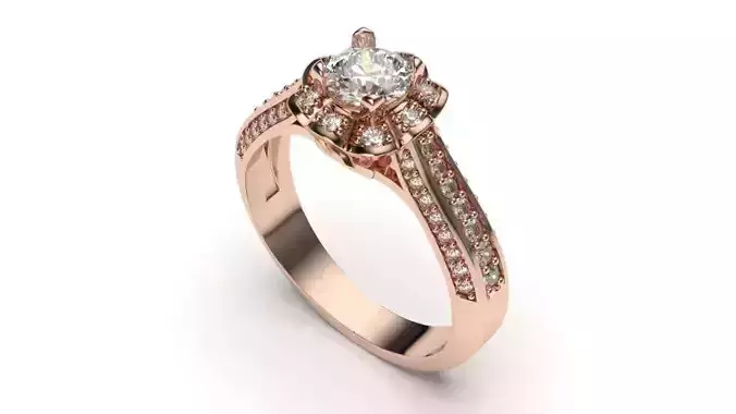 solitaire with ring sizes  8 part  S21 3D print model