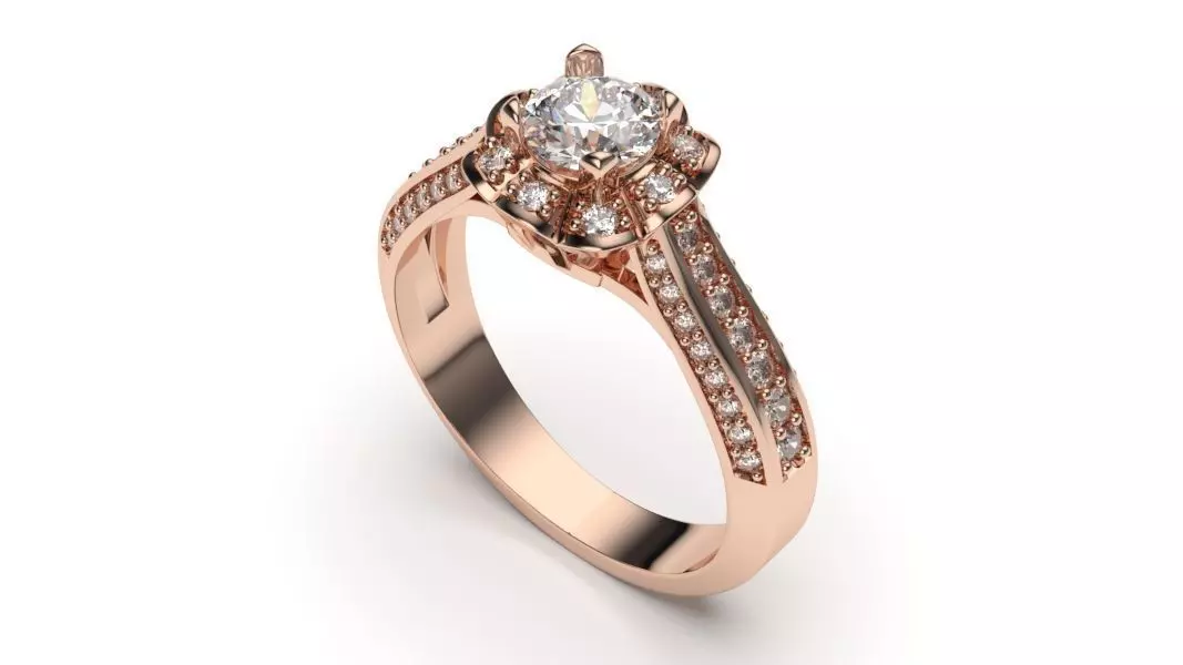 solitaire with ring sizes  8 part  S21 3D print model_0