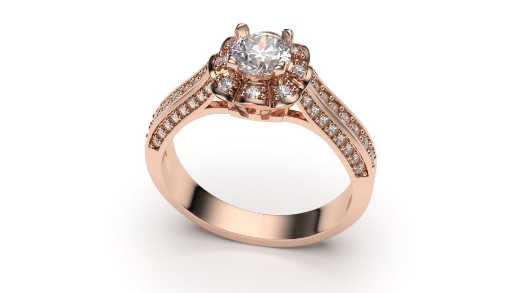 solitaire with ring sizes  8 part  S21 3D print model_3