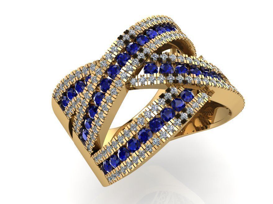 fashion braided ring 420 3D print model_1
