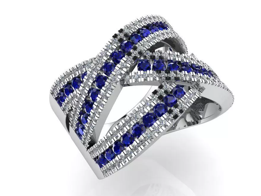 fashion braided ring 420 3D print model_0