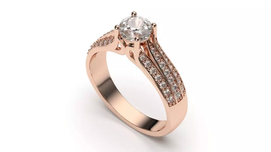 solitaire with ring sizes 8 part S22 3D print model