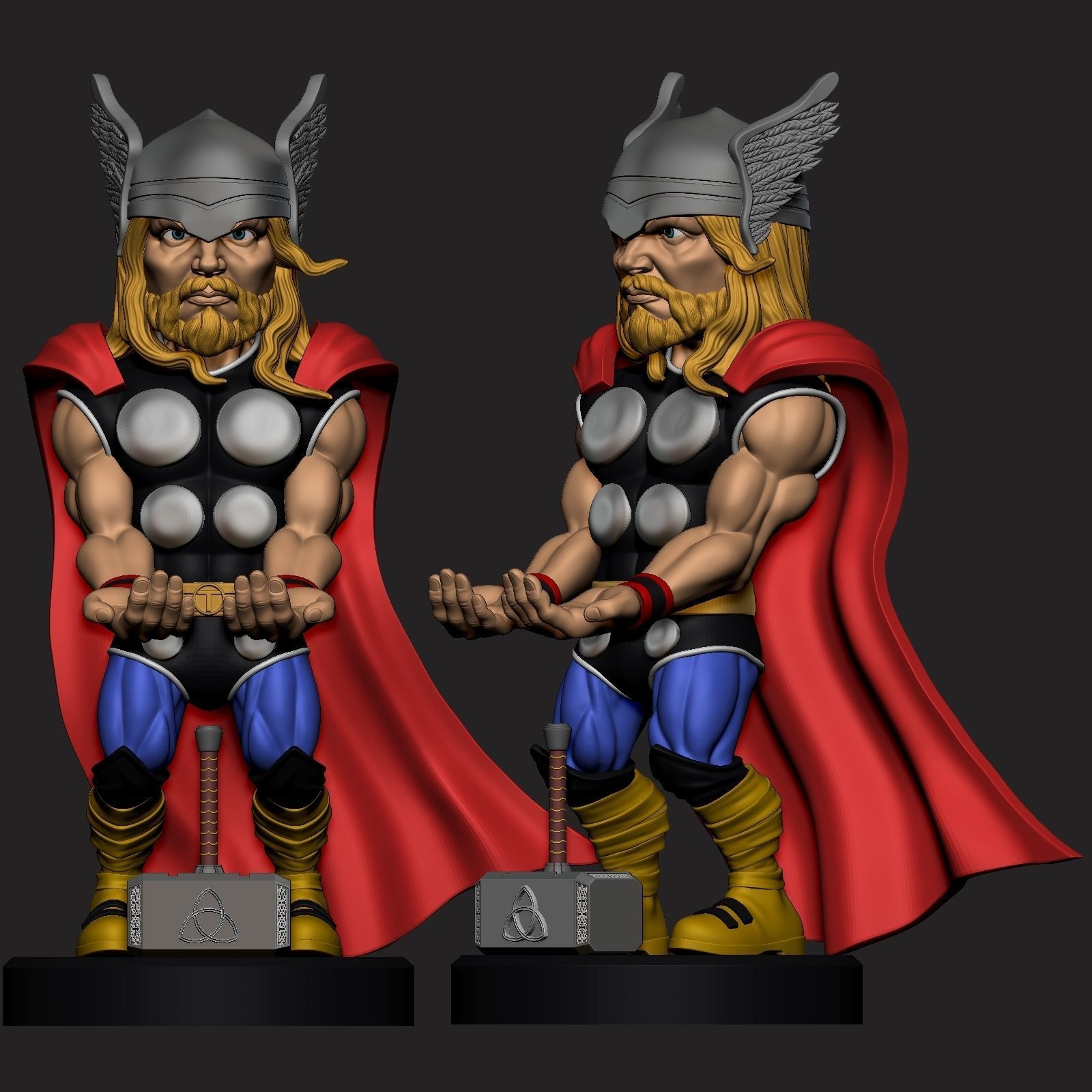 Thor joystick holder  3D print model_3